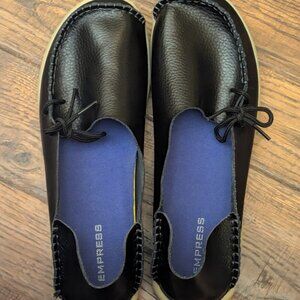 Empress Australia Black Moccasin Loafers Shoes - Women's Size EU 42 / US 10
